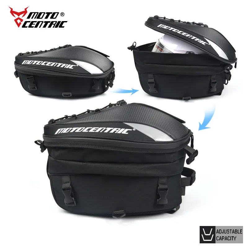 Motorcycle Tail Bag | Waterproof Expandable Rear Seat Backpack Cargo