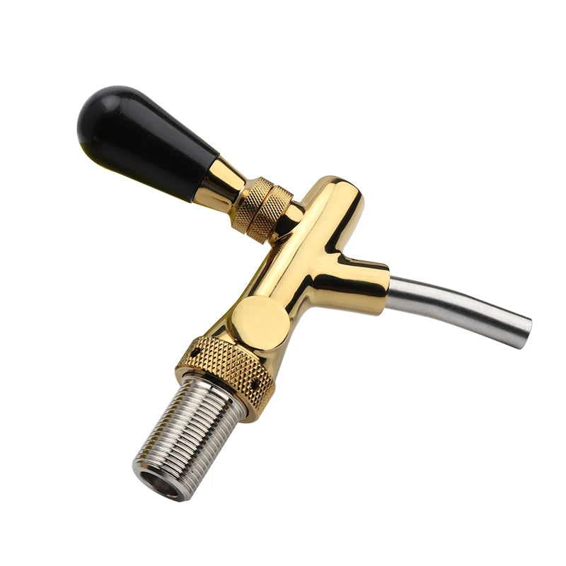 Titanium Finish Snake Beer Tower | Single Brass Tap Home Draught Font