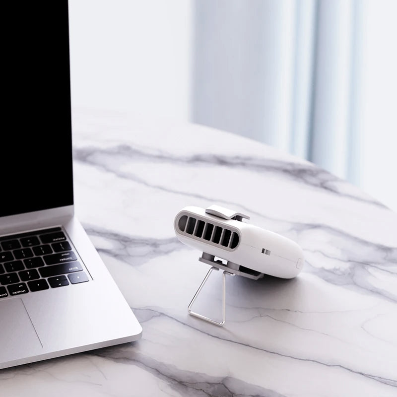 Mini Rechargeable Waist & Neck Fan - Portable 2000mAh Cooler