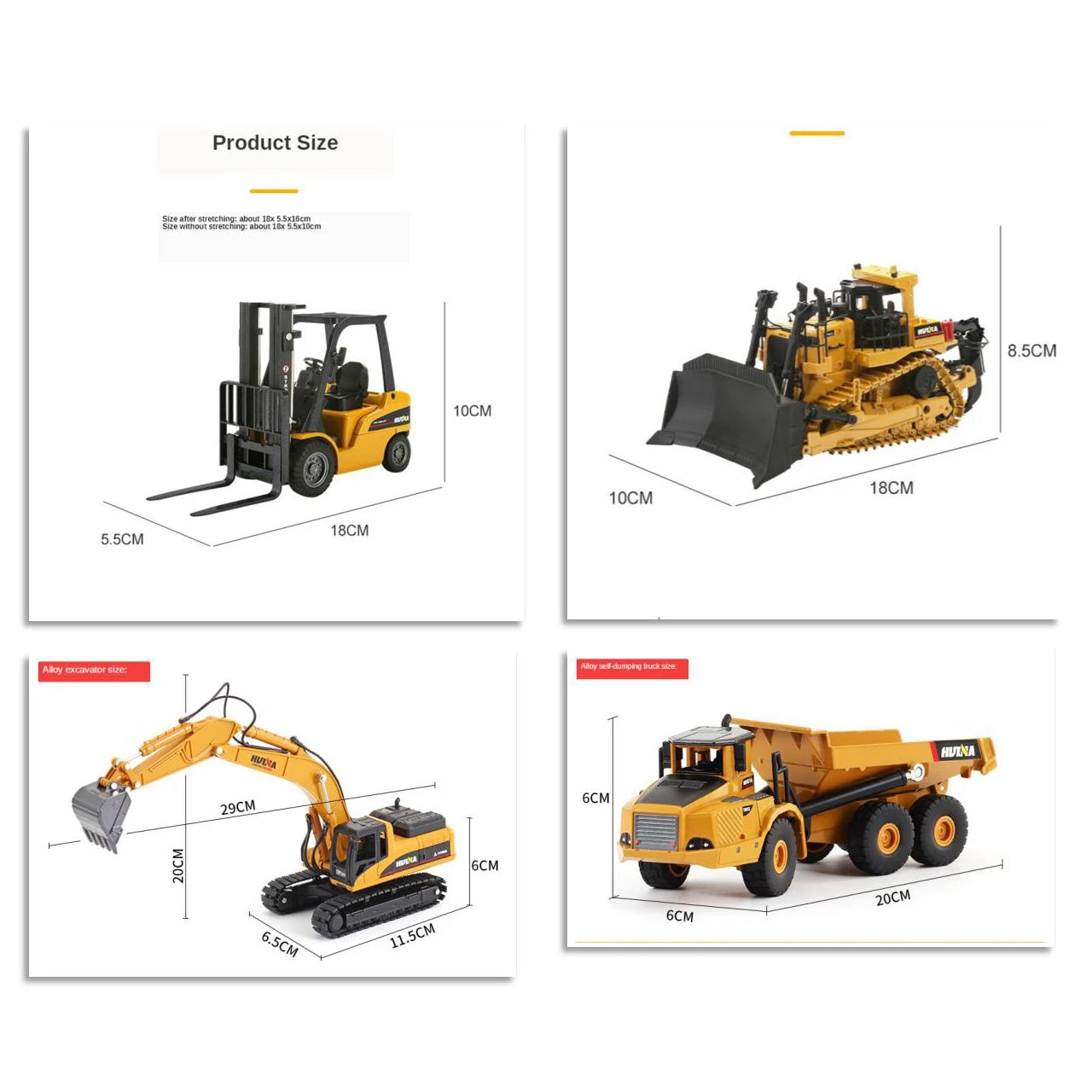 Alloy Diecast Excavator Loader | 1:50 Scale Metal Construction Model