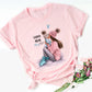 Super Mom Graphic T-Shirt | Pink Harajuku Mother's Love Summer Tee