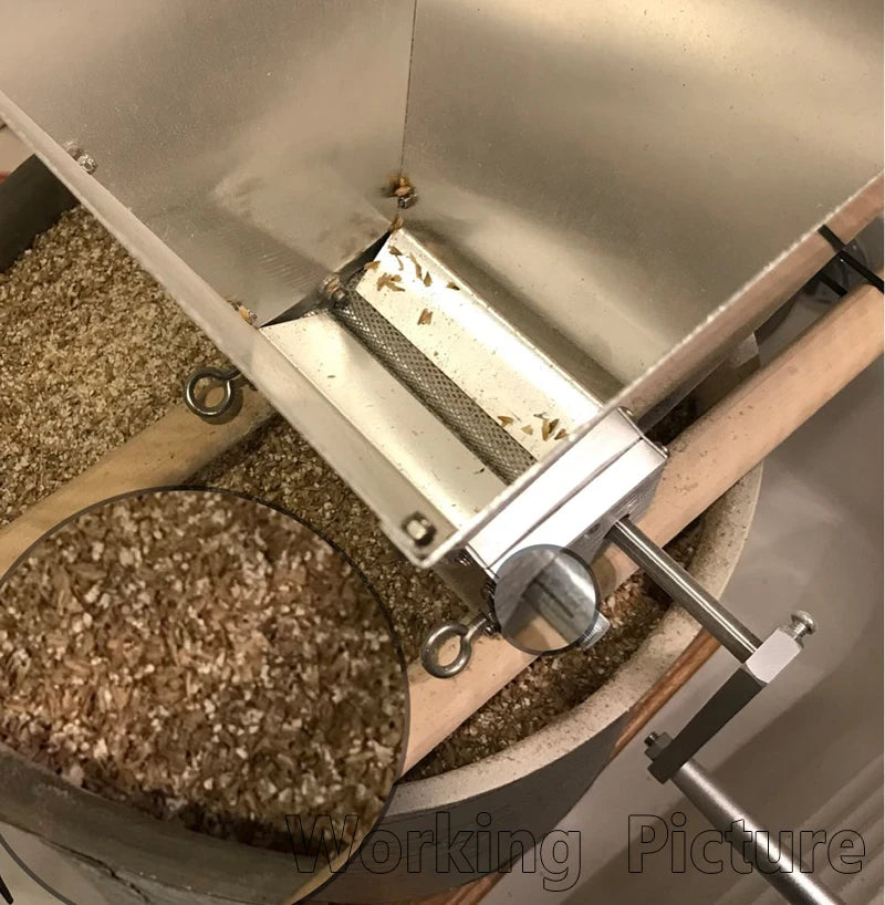 Adjustable 2-Roller Grain Mill | Stainless Malt Crusher & Homebrew Tool