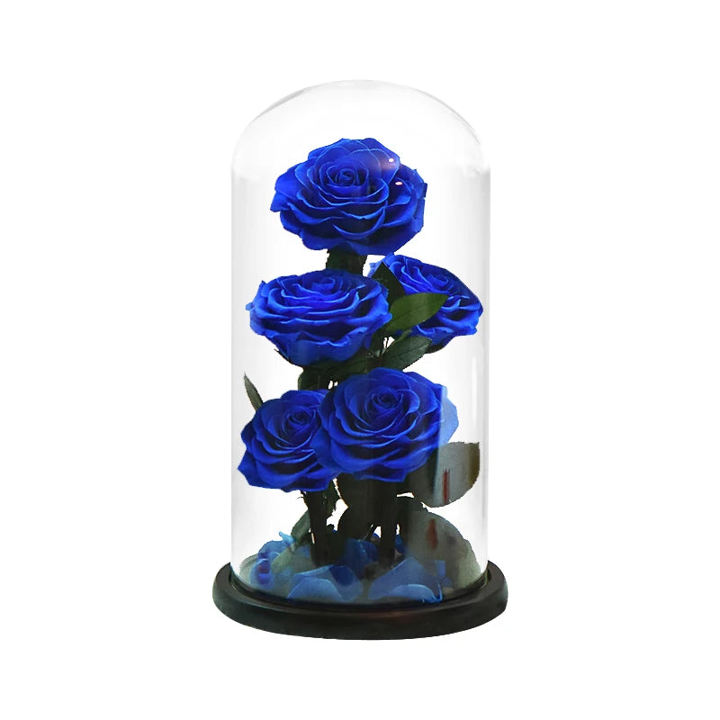 Preserved Rose in Glass Dome - Eternal LED Wedding Gift Rose