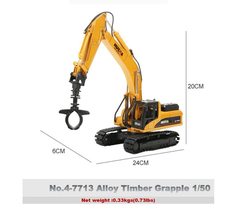 Alloy Diecast Excavator Loader | 1:50 Scale Metal Construction Model