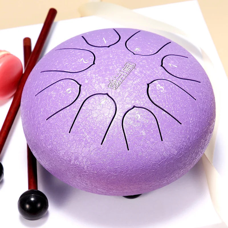 6" Steel Tongue Drum | 8 Note Ethereal Meditation & Yoga Hand Drum