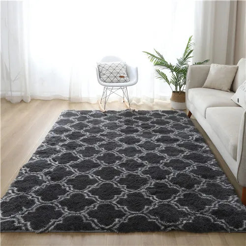 Non-slip Tie-dye Star Area Rug - Plush Living Room & Kids Mat