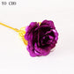 24K Gold Foil Eternal Galaxy Rose - Colorful Flower with "Love" Base