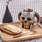 600ml Viking Skull Mug | Stainless Steel Gothic Horned Tankard Cup ID