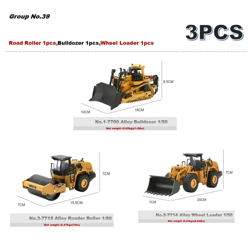 Alloy Diecast Excavator Loader | 1:50 Scale Metal Construction Model