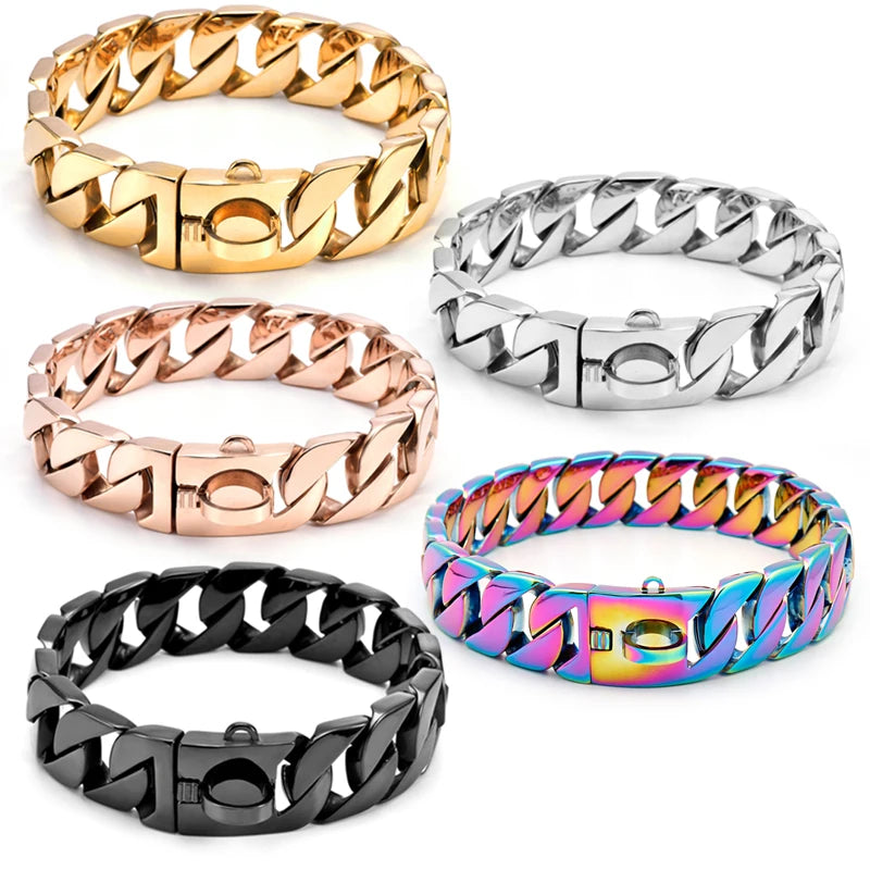 Heavy Duty Stainless Steel Dog Chain Collar - Training & Show Collar