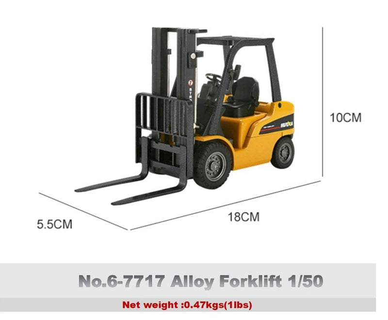 Alloy Diecast Excavator Loader | 1:50 Scale Metal Construction Model