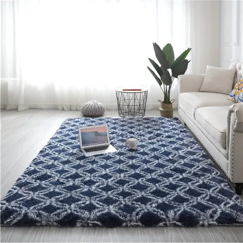 Non-slip Tie-dye Star Area Rug - Plush Living Room & Kids Mat