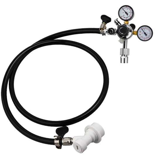 Home Brew Beer Gas Line Assembly - 5/16" PVC Hose & W21.8 Adapter