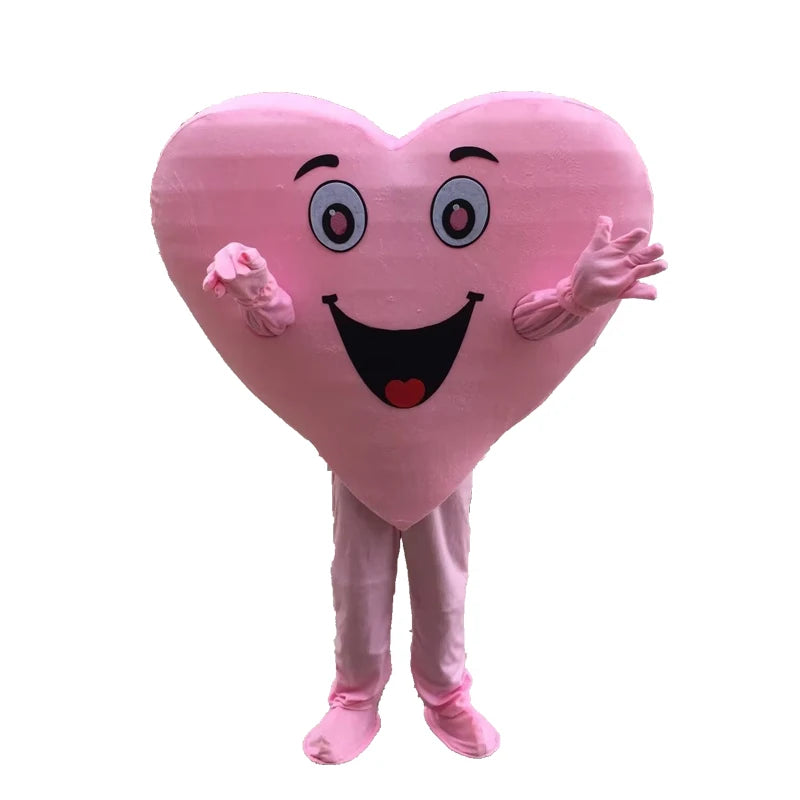 Red Love Heart Mascot Costume | Adult Plush Valentine's Cosplay Suit