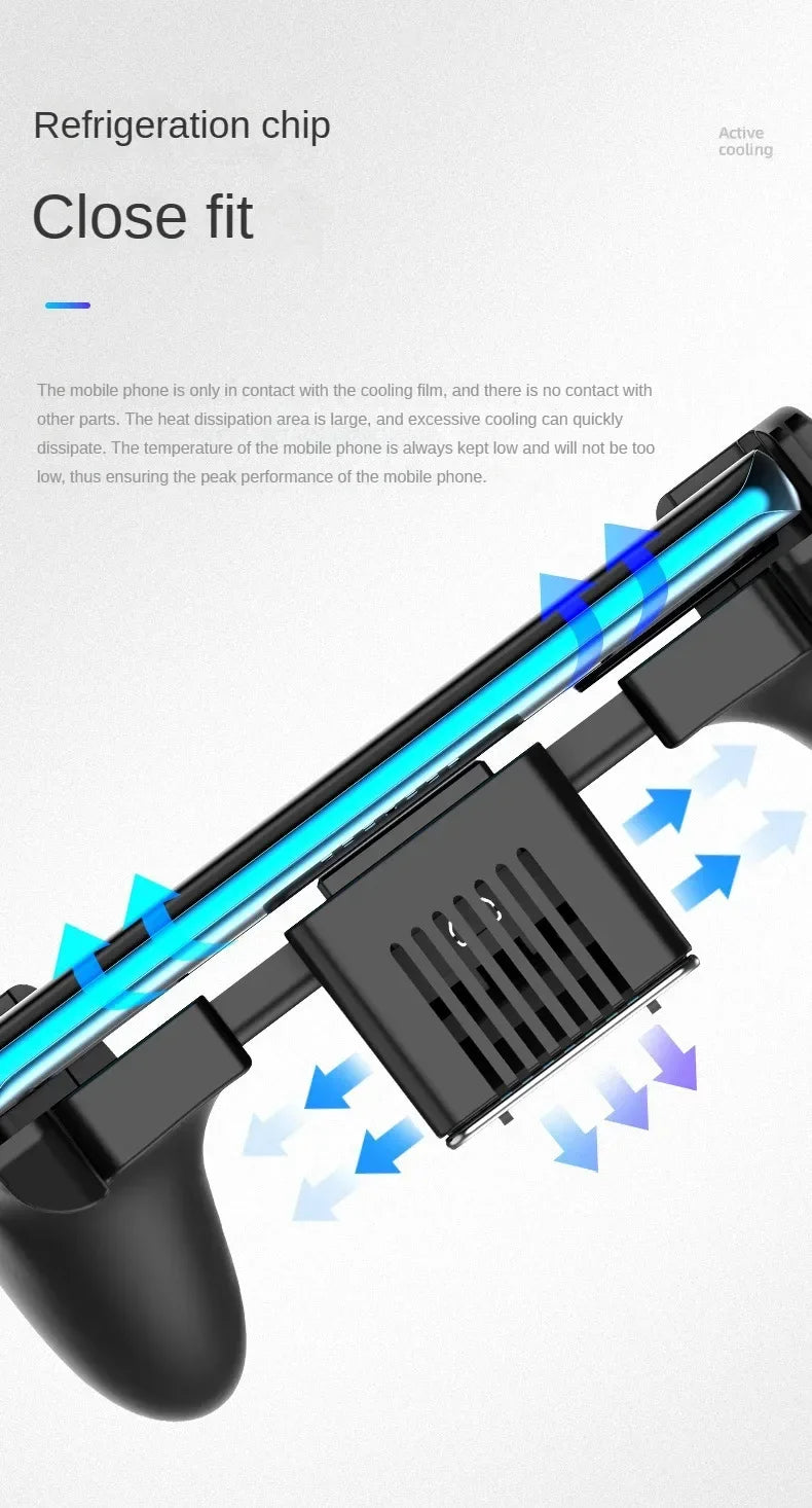 Mobile Phone Radiator Gamepad - Quick-Cooling Semiconductor Fan