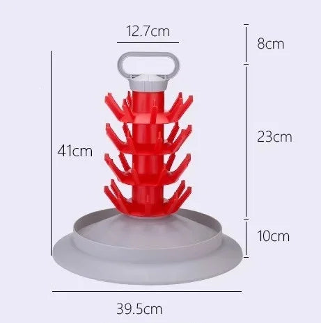 Tree-Shaped Bottle Drying Rack - 4-Tier Wine & Beer Drainer