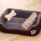 Large Dog Bed Warm Square Nest | Plush Pet Kennel Puppy Basket Cushion