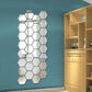 45-Piece Hexagon Mirror Wall Stickers - DIY Decorative Art Tiles