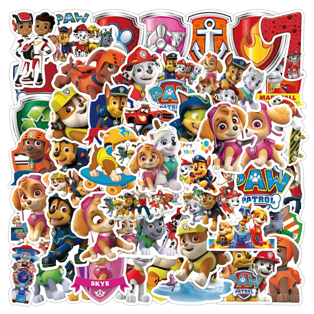 50PCS Cartoon Dog Stickers | Waterproof PVC DIY Toy Decoration Decals