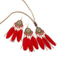 Feather Necklace Earring Set | Vintage Sun Pattern Handmade Jewellery