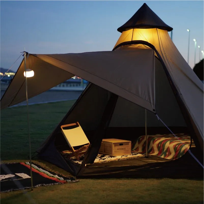3-5 Person Indian Teepee Tent | Waterproof Wind-Resistant Glamping