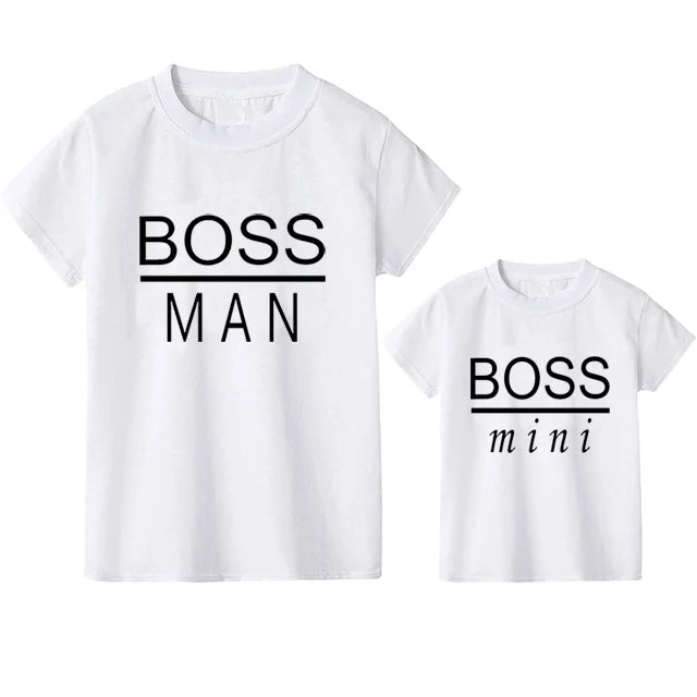 Boss Man and Boss Mini Father and Son Matching T-Shirt Set