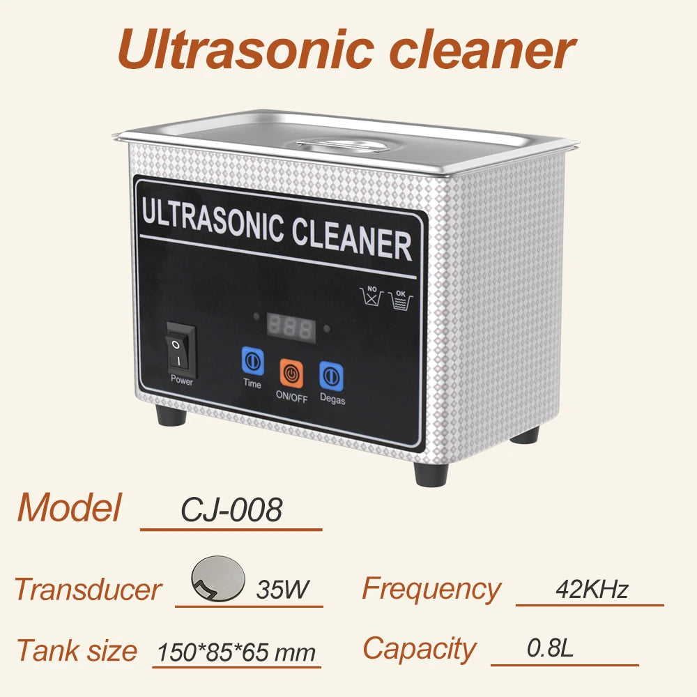800ml Ultrasonic Cleaner | Metal Engine Parts & Carburetor Degreaser