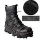 Mens Cowhide Leather Motorcycle Boots - Gothic Skull Boots