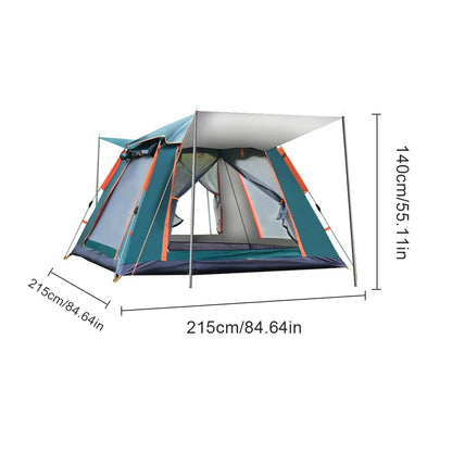 Automatic Pop-Up Camping Tent | Instant Sun Canopy & Rainproof Shelter