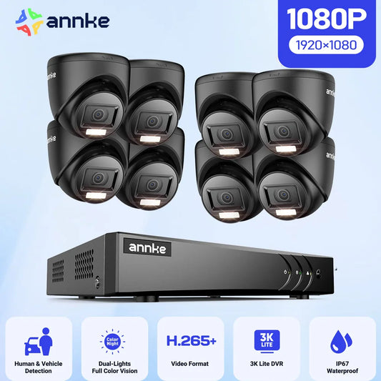 8CH 1080P CCTV Security System - Full Color Night Vision