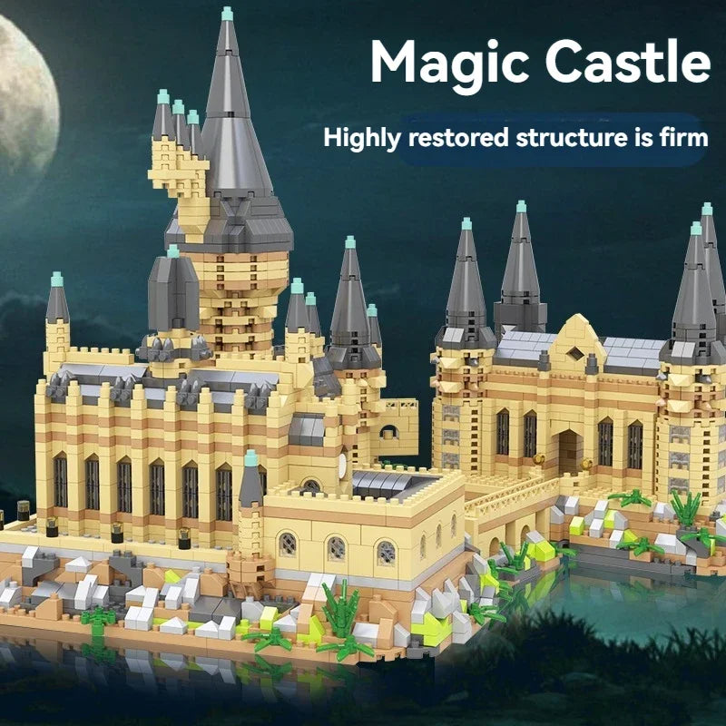 Educational DIY Magic Castle Building Set Medieval Architecture Creative Technical MOC Assembly Bricks Gift Kids Adults Holiday