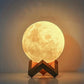 3D Moon Lamp Night Light - Galaxy Bedroom Decor Wooden Stand