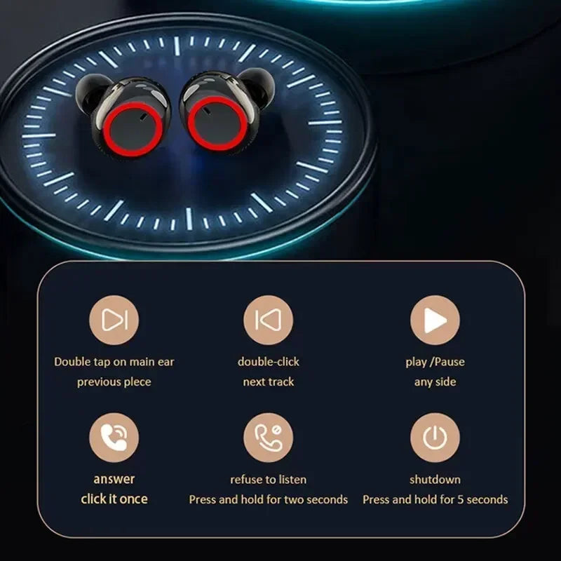 Wireless Bluetooth 5.0 Earphones | 9D Stereo Waterproof Sport Earbuds