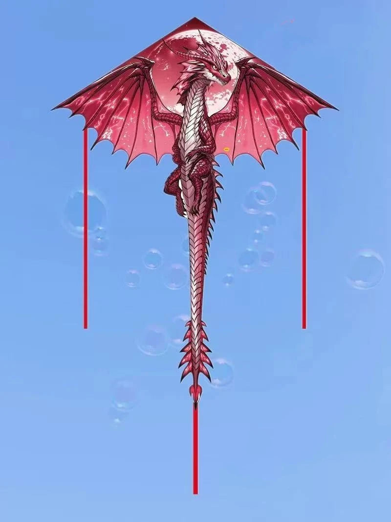 Large Dragon Kite for Kids | Delta Nylon Fabric Outdoor Wind Toy Set