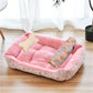 Large Dog Bed Warm Square Nest | Plush Pet Kennel Puppy Basket Cushion
