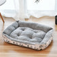 Large Dog Bed Warm Square Nest | Plush Pet Kennel Puppy Basket Cushion