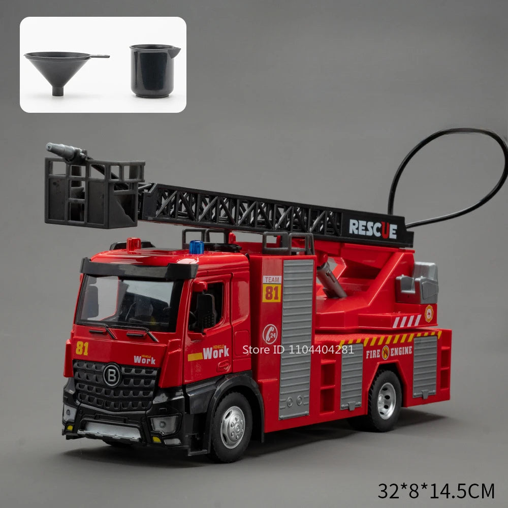 1:18 Alloy Garbage Truck Toy | Electric Sanitation Car Lights & Sound