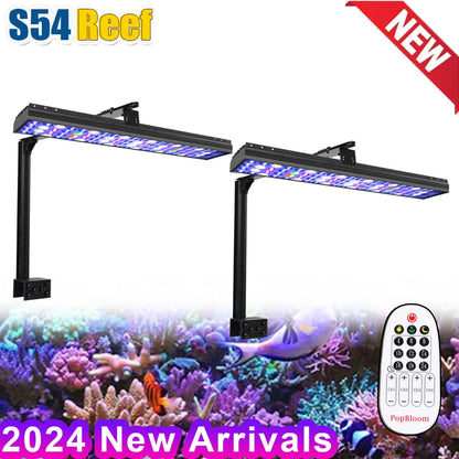 S54 Dimmable Marine Aquarium LED Light | Full Spectrum Saltwater Lamp