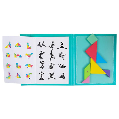 Magnetic 3D Tangram Puzzle | Montessori Travel Toy for Kids