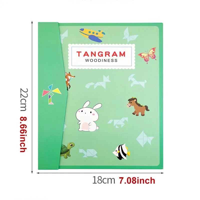 Magnetic 3D Tangram Puzzle | Montessori Travel Toy for Kids