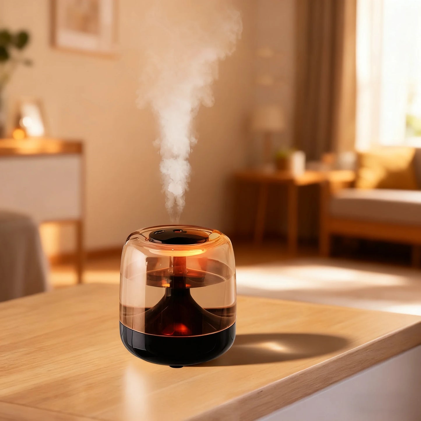 Large Spray Silent Air Humidifier | Transparent Colourful LED Tank Set