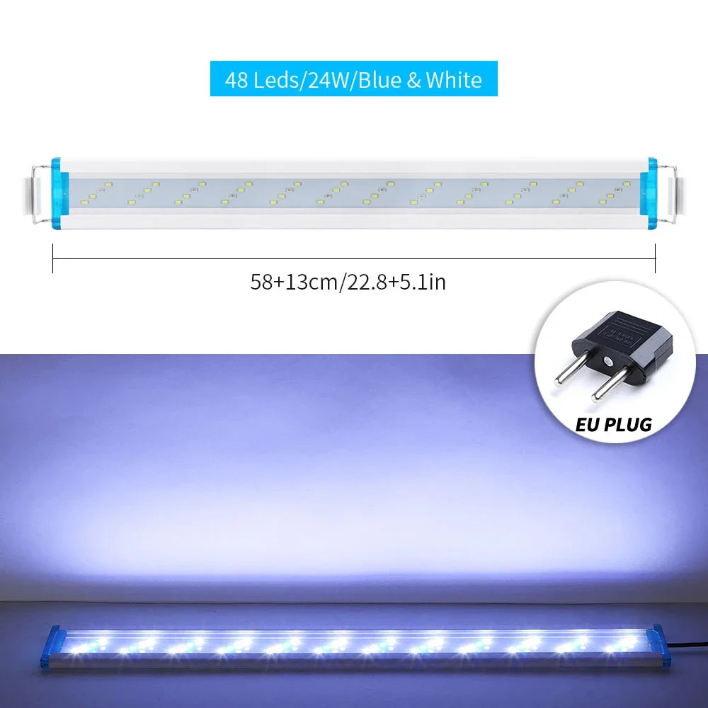 Super Slim LED Aquarium Light | Extensible Waterproof Plant Tank Lamp