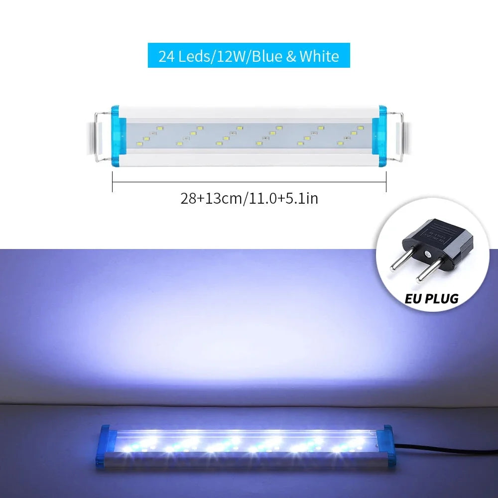 Super Slim LED Aquarium Light | Extensible Waterproof Plant Tank Lamp