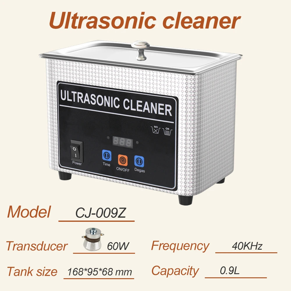 800ml Ultrasonic Cleaner | Metal Engine Parts & Carburetor Degreaser