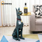Large Poodle Floor Statue | Luxury Butler Tray & Integrated Light