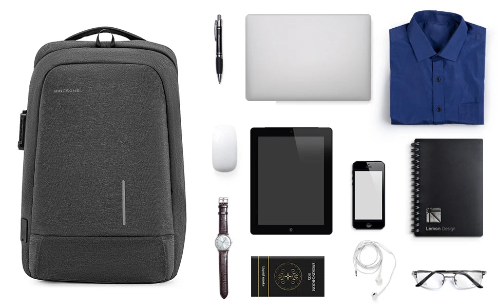 Anti-theft Travel Laptop Backpack - Secure USB Charging Bag