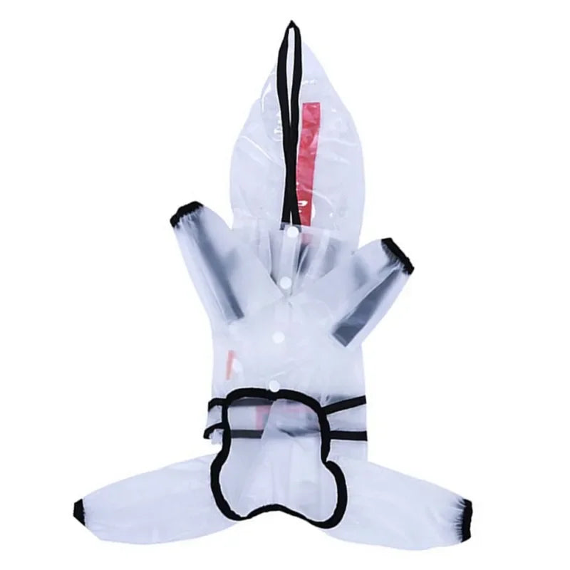 Transparent Dog Raincoat Jumpsuit - Full Body Waterproof Jacket
