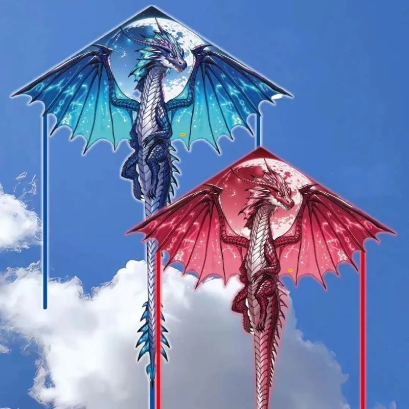 Large Dragon Kite for Kids | Delta Nylon Fabric Outdoor Wind Toy Set
