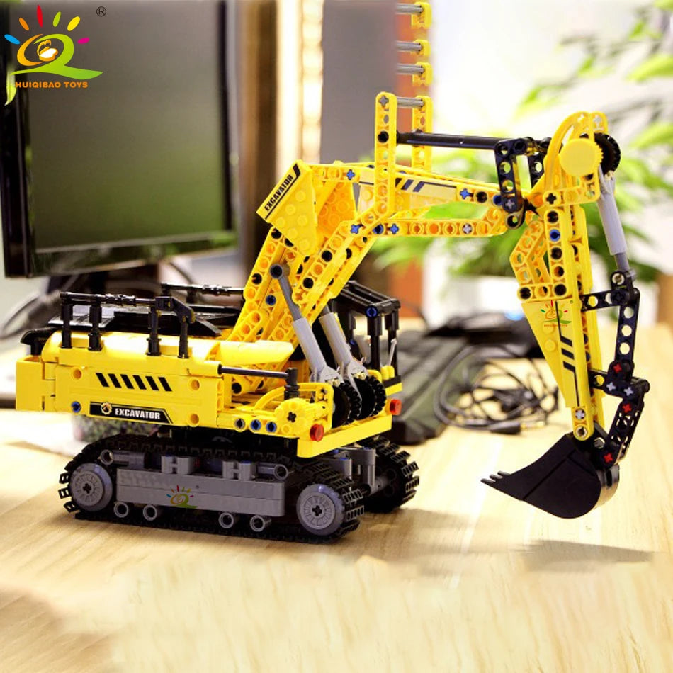 Engineering Excavator Truck Building Blocks | 841PCS MOC Vehicle Set