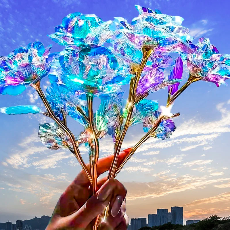 Iridescent Galaxy Rose | Everlasting Shimmering Flower Gift for Her